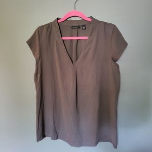 Halogen Olive Green Cap Sleeve Blouse, Size Medium